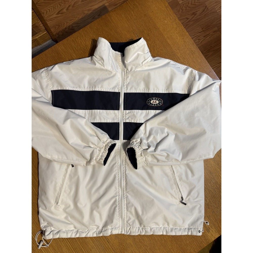 PacBlue Juneau Alaska Reversible Jacket M Windbreaker Fleece Full‎ Zip